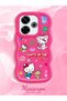 Redmi 13X Compatible Case Camera Protector Red Silicone Couple Phone Case Kitty Pattern - 2
