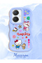 Vivo Y27 Compatible Case Camera Protector Blue Silicone Couple Phone Case Kitty Pattern - 2