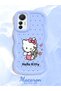 Mi 12 Lite Compatible Case Camera Protector Blue Silicone Couple Phone Case Kitty Pattern - 2