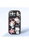 Samsung Galaxy A07 Compatible Case Camera Protector Black Silicone Couple Phone Case Kitty Pattern