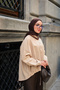 Women's Ankle Elasticized Front Lace Detail Shirt Mink - 4