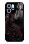 Oppo Reno 14F Glossy Phone Case with Crimson Moon Rose Design