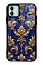 iPhone 11 Royal Sapphire Baroque Design Glossy Phone Case