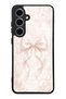 Samsung S24 Fe Blush Pearl Bow Design Glossy Phone Case