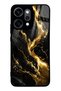 Oppo Reno 14 Pro Obsidian Gold Flow Design Glossy Phone Case