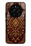Realme 12 Pro Plus Burgundy Ottoman Gold Design Glossy Phone Case