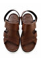 Belix Genuine Leather Men's Daily Slippers Brown - 3