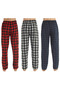 Pijalüx Men's Checkered Poplin Pocket Bottom Pajamas - 4