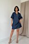 Blue tencel cup dress