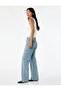 Cotton Buttoned Straight Leg Stoned Jean Trousers - Straight Fit Jean - 2