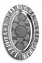 30 cm Wavy Edged Oval Chrome Steel Alexander and Serving Plate – Authentic Embossed - 2