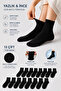 100% Cotton Unisex Half Socks Ribbed Premium Quality Summer Anti-Sweat Socks 12 Pairs - 2