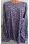 Er Clothing Paper Print Combed Cotton Blouse Long-Sleeve 3 Buttons Multicolor - 2