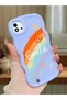 Realme C20 Compatible Case Camera Protector Blue Silicone Couple Phone Case Rainbow Pattern