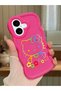 iPhone 17 Compatible Case Camera Protector Red Silicone Couple Phone Case Kitty Pattern