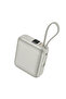 Power Bank 10000mAh 35W Fast Charging PB10C-S – Portable Charger with Built-in USB-C Cable, PD & QC Fast Charge Support, Compact Travel Power Bank Silver