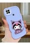 Redmi 9C Compatible Case Camera Protector Blue Silicone Couple Phone Case Kuromi Pattern