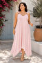 Women's Ring Strap V-Neck Asymmetrical Cut Plus Size Maxi Dress – Comfortable Fit Summer Dress - 6