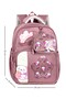 Twill Transparent Patterned Sweet Cute Girl Nursery Kindergarten Preschool Bag with Small Mini Wallet as a Gift.