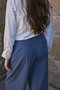 Wide Leg Şile Cloth Trousers Indigo - 4