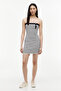 Tjw Breton Black-White Mini Knitwear Dress