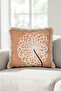 Elegant Fringed Pillowcase with Floral Pattern - Abstract Floral Bohemian Beige Mink Tassel Throw Pillow Cover - 2