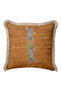 Exotic Leopard Figured Safari Fringed Pillowcase - Mink Cinnamon Khaki Cream Tassel Throw Pillow Cover - 6