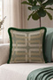 Geometric Chain Fringed Pillowcase - Maze Ethnic Bohemian Mink Navy Blue Tassel Throw Pillow Cover - 3