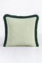 Elegant Fringed Pillowcase with Stripes - Stylish Minimal Nordic Green Black Tassel Throw Pillow Cover - 7