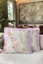 Romantic Flower Rose Garden Fringed Pillowcase - Vintage Floral Cream Pink Tassel Throw Pillow Cover - 5