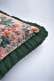 Floral Spring Botanical Fringe Pillowcase-Romantic Bohemian Green Black Tassel Throw Pillow Cover with Birds - 8
