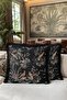 Exotic Bird Botanical Fringe Pillowcase - Ethnic Retro Cream Black Tassel Throw Pillow Cover - 7
