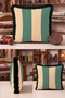 Modern Striped Velvet Fringe Pillowcase - Retro Beige Black Tassel Throw Pillow Cover with Block Design - 7