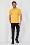 Men Slim Fit Short Sleeve Outdoor Polo Shirt, Mustard - 4