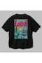 London England 3 Black Oversize Country City Back Printed Unisex T-Shirt 100% Cotton Premium - 3