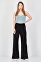 Women Regular Fit Crochet Palazzo Pants, Black - 2