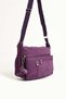 Women's Purple Shoulder Bag, Postman Crinkle Fabric Waterproof Crossbody Bag, 26X23Cm - 2