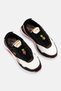 Women Cruise Rider Badge Lace Up Sports Shoes, Black - 3