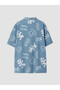 Nevavm Patterned Poplin Boys' Shirt with Difference - 3