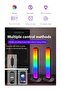 قطعتان من حامل سماعات الرأس البلاستيكي للألعاب مع إضاءة RGB محيطة، يتحكم به عبر تطبيق بلوتوث مع مزامنة الموسيقى - 2
