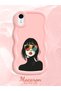 iPhone Xr Compatible Case Camera Protector Pink Silicone Couple Phone Case Girl Pattern - 2