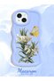 iPhone 15 Compatible Case Camera Protector Blue Silicone Couple Phone Case Butterfly Pattern - 2