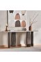 ZINNIA CONSOLE TABLE MARBLE- BROWN
