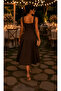 Women's Strappy Square Neck Long Dress - 3