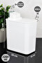 Set of 4 Self-Scale Detergent Boxes with Labels 3000 ml - 2200 ml Colors White Black Softener Label Scale Lid Detergent Container - 5