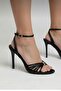 Much Multi-Strap Open Back Gold Metallic Evening Dress Heeled Women's Shoes - 3