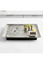 Luhpar Wave Textured Aluminum Rectangular Serving Platter with Wooden Base - 36×26×6 cm - 74896-B - 2