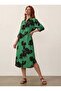 Viscose Shirt Dress Green Ink - 3