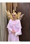 Elin Cloak Detailed Brooched 3-Piece Set |   Pink - 4