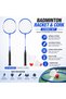 Badminton Racket & Shuttlecock Combo Set – 2 Lightweight Durable Steel Badminton Rackets with 2 Nylon Shuttlecocks, Non-Slip Grip, Pre-Strung Racquets for Indoor & Outdoor Sports - 5